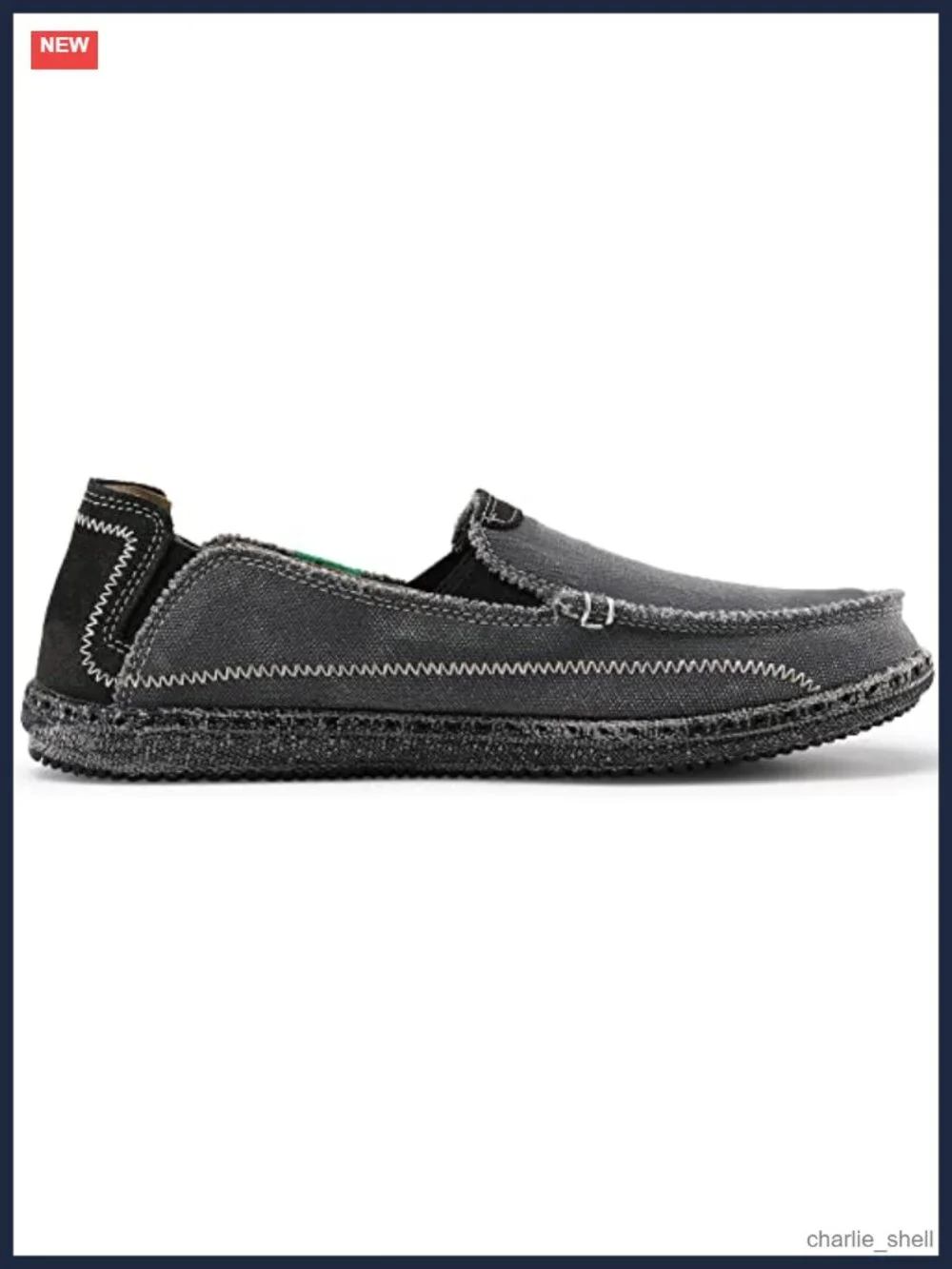 Mens Canvas Slip On Deck Shoes Casual Loafers Boat Shoes Zero Drop Flat